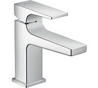 hansgrohe Metropol mitigeur monocommande pour lavabo 100, poignée, vidage par pression, pour lavabo à main, saillie 127mm, 32500000, Couleur: chrome