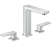 Hansgrohe Mitigeur lavabo Metropol 3 trous 160 mm poignées à levier vidage poussoir chromé 32515000
