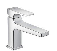 hansgrohe Metropol Mitigeur de lavabo 100 CoolStart poignée manette bec long, bonde Push-Open, chromé, 32503000
