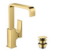 Hansgrohe Mitigeur de lavabo Metropol 230 Saillie 165 mm Bonde Push-Open Or poli 32511990