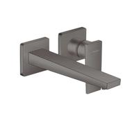 Hansgrohe Metropol - Mitigeur de lavabo encastré, 2 trous, noir chromé brossé 32526340