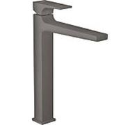 Hansgrohe Mitigeur de lavabo Metropol 32512340, monocommande, vidage poussoir, chrome noir brossé