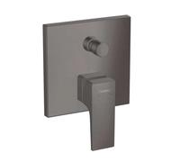 hansgrohe Metropol Mitigeur mécanique bain encastré avec poignée étrier et combinaison de sécurité, noir chromé brossé, 32546340