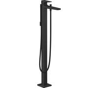 hansgrohe Metropol mitigeur monocommande de bain, sur pied, poignée de levier, saillie de 235mm, 32532670, Couleur: noir mat