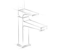 hansgrohe Metropol mitigeur monocommande de lavabo 110, avec poignée, vidage par poussée, saillie 135mm, 32507000, Couleur: chrome