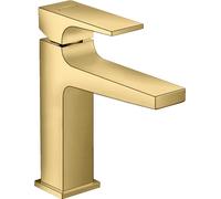 hansgrohe Metropol mitigeur monocommande de lavabo 110, avec poignée, vidage par poussée, saillie 135mm, 32507990, Couleur: Optique en or poli