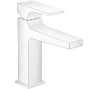 hansgrohe Metropol mitigeur monocommande de lavabo 110, avec poignée, vidage par poussée, saillie 135mm, 32507700, Couleur: blanc mat