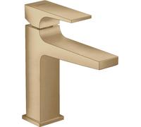 hansgrohe Metropol mitigeur monocommande de lavabo 110, avec poignée, vidage par poussée, saillie 135mm, 32507140, Couleur: bronze brossé