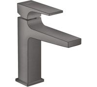 hansgrohe Metropol mitigeur monocommande de lavabo 110, avec poignée, vidage par poussée, saillie 135mm, 32507340, Couleur: Chrome noir brossé