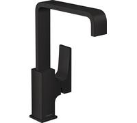 hansgrohe Metropol mitigeur monocommande de lavabo 230, poignée à levier, vidage par poussée, saillie 165mm, 32511670, Couleur: noir mat