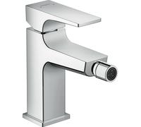 hansgrohe Metropol mitigeur monocommande pour bidet, poignée à levier, set de vidange à pousser, jet laminaire, 32520000, Couleur: chrome