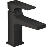 hansgrohe Metropol mitigeur monocommande pour lavabo 100, poignée, vidage par pression, pour lavabo à main, saillie 127mm, 32500670, Couleur: noir mat