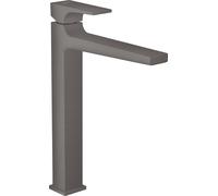 Hansgrohe Mitigeur de lavabo Metropol 32512340, monocommande, vidage poussoir, chrome noir brossé