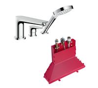 HANSGROHE Mitigeur 3 trous Talis E baignoire Chromé avec Corps encastré
