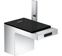 Axor MyEdition - Mitigeur de bidet, avec garniture de vidage Push-Open, chrome/verre noir 47210600