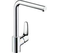 hansgrohe Focus Robinet de cuisine M41 31817000, bec en L orientable à 3 niveaux, 1jet, chromé