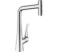 Hansgrohe Mitigeur de cuisine Metris Select M71 – douchette extractible, 2 jets – chrome 73820000