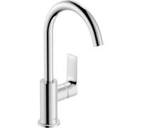 Hansgrohe Mitigeur lavabo sur pied Rebris E – bec orientable, hauteur 210 mm, chromé