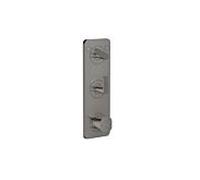 Hansgrohe Axor Citterio C module thermostat 380/120, 49701330 encastré, avec plaque pour 2 Verbraucher , Chrome noir poli