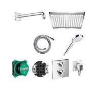 Hansgrohe Pack douche encastrée Crometta E 240 Ecostat Square EcoSmart chromé