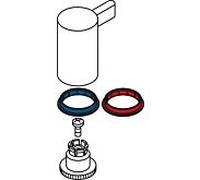 Hansgrohe hansgrohe Axor Steel 2 Poignée Robinet de baignoire 4 trous chaud/froid Quantité:1