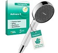 hansgrohe Pommeau de douche Activera Select S 28034000 2 types de jets économie d'eau+, Ø95mm, EcoSmart, 5,7 l/min, chromé