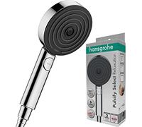 Hansgrohe Pommeau de Douche Pulsify Select S, Douchette à Main 105 mm Diamètre, 3 Types de Jet (Relaxation), Chromé, 24110000