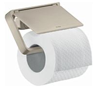 Hansgrohe Porte-rouleau papier toilette Axor 42836820 avec couvercle métal nickel brossé