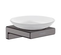 HANSGROHE Porte-savon noir chromé brossé AddStoris
