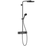 Hansgrohe Pulsify ensemble de douche mural avec thermostat avec douche pluie chrome-noir 24221340