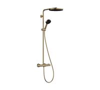 hansgrohe Pulsify S Puro set de douche 24236140 avec thermostat, 2 consommateurs, 11,2 l/min, bronze brossé