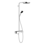 hansgrohe Pulsify S Colonne de douche en applique avec bec déverseur, Mitigeur thermostatique, 24230000,