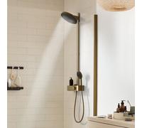 Hansgrohe Colonne de douche Pulsify S 260, 2 jets EcoSmart, ShowerTablet Select 400, bronze brossé