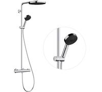 Hansgrohe Pulsify S ensemble de douche mural avec thermostat avec douche pluie chrome 24236000