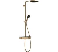 Hansgrohe Pulsify S ensemble de douche pluie apparent - douche de tête Ø 26 cm - douchette ronde 2 jets - barre de douche - brons geborsteld 24221140