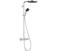 Hansgrohe Pulsify S Puro Ensemble de douche pluie - 1 jet - thermostatique - douchette ronde - flexible de douche - chrome 24236000