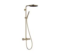 Hansgrohe Pulsify S Puro ensemble de douche pluie apparent - thermostatique - douche de tête Ø 26 cm - douchette bâton - bronze brossé 24222140