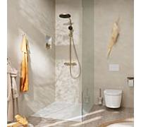 hansgrohe Pulsify S Puro set de douche 24236140 avec thermostat, 2 consommateurs, 11,2 l/min, bronze brossé