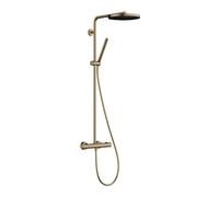 Hansgrohe Pulsify S Puro - Set de douche avec thermostat, diamètre 26 cm, 1 jet, EcoSmart, bronze brossé 24223140