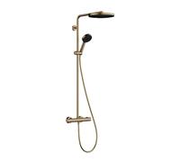 Hansgrohe Pulsify S Puro - Set de douche avec thermostat, diamètre 26 cm, 3 jets, bronze brossé 24236140