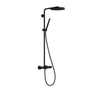 Hansgrohe Pulsify S Puro - Set de douche avec thermostat, diamètre 26 mm, 1 jet, EcoSmart, noir mat 24223670