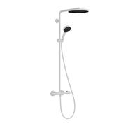 Hansgrohe Pulsify S Puro - Set de douche avec thermostat, diamètre 26 mm, 3 jets, blanc mat 24236700