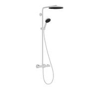 Hansgrohe Pulsify S Puro - Set de douche avec thermostat, diamètre 26 mm, 3 jets, EcoSmart, blanc mat 24237700