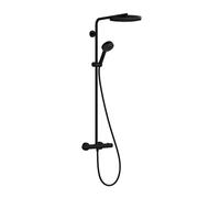 Hansgrohe Pulsify S Puro - Set de douche avec thermostat, diamètre 26 mm, 3 jets, noir mat 24236670