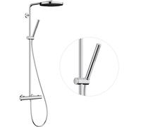 hansgrohe Pulsify S PURO Système de douche 260, 1jet, Ecostat Fine, douchette à main 1jet, 24222000, Couleur: chrome