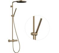 hansgrohe Pulsify S PURO Système de douche 260, 1jet, Ecostat Fine, douchette à main 1jet, 24222140, Couleur: Bronze brossé