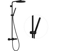 hansgrohe Pulsify S PURO Système de douche 260, 1jet, Ecostat Fine, douchette à main 1jet, 24222670, Couleur: noir mat
