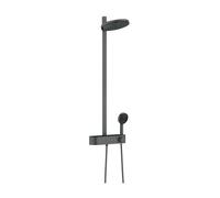Hansgrohe Pulsify S - Set de douche avec thermostat, diamètre 26 cm, 3 jets, EcoSmart, chrome noir brossé 24241340