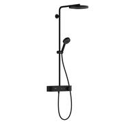 Hansgrohe Pulsify S - Set de douche avec thermostat, diamètre 3 cm, 3 jet, EcoSmart, noir mat 24221670