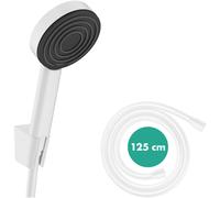hansgrohe Pulsify S set de support de douche 24301700 avec flexible de douche 125cm, blanc mat, 1jet